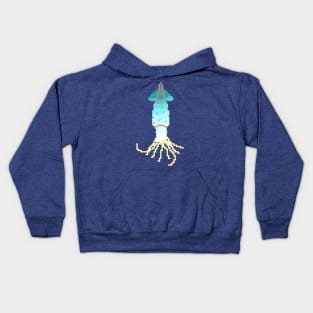 Modern Pixel Sea Squid Kids Hoodie